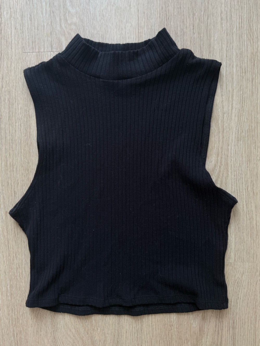 Reformation Black Ribbed Tank Top